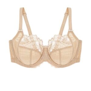 Panache Envy 7285 Balconette Bra 38G Nude Beige Fuller Bust Underwire Lace